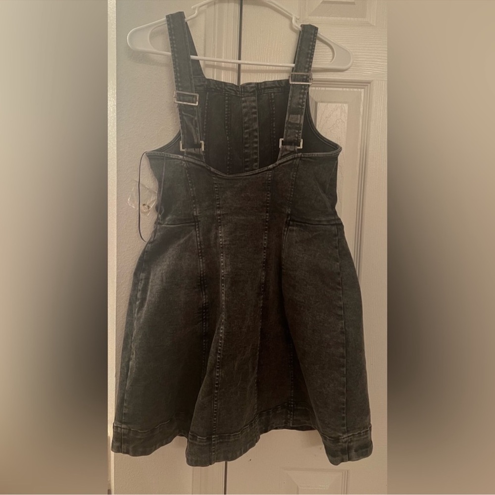 Free People Gimme More Denim Mini Fit & Flare Dress - Picture 8 of 10